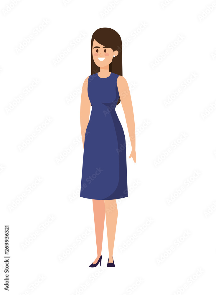 elegant businesswoman avatar character vector illustration elegant businesswoman avatar character vector illustration