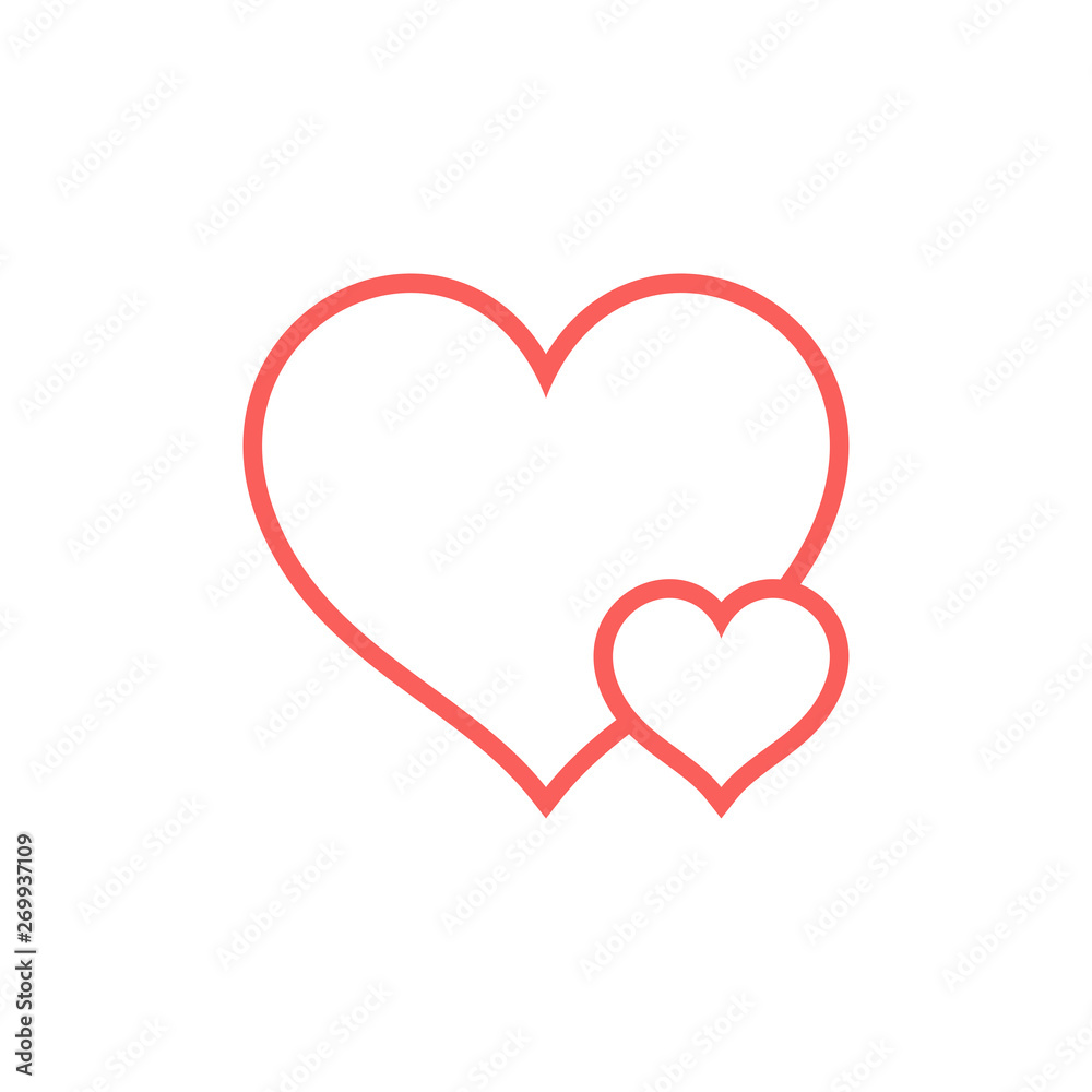 Love heart icon vector