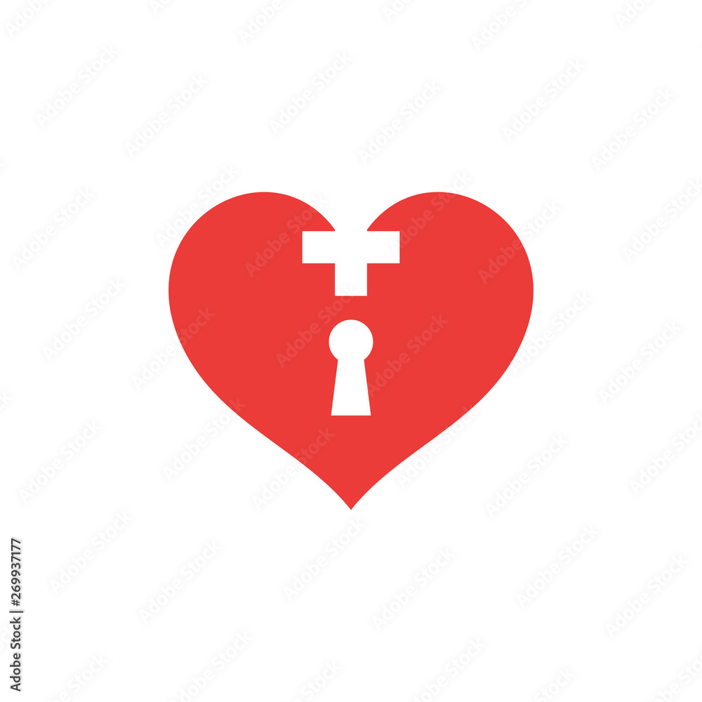 Obraz premium Love heart icon vector
