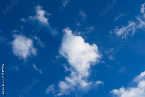 White clouds blue sky. Blue sky with white clouds background. Blue sky with clouds wallpaper. 