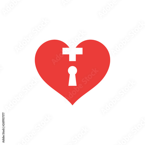 Love heart icon vector