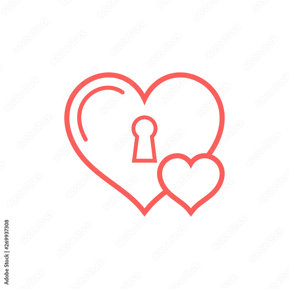 Love heart icon vector Love heart icon vector