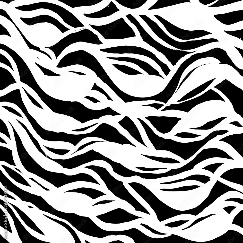 Brush grunge pattern. White and black vector.