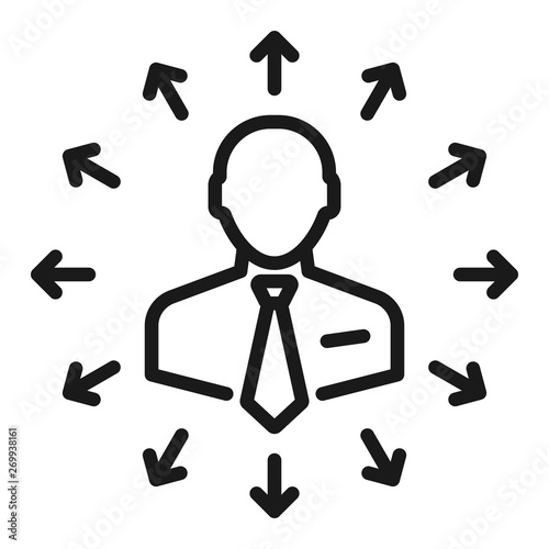 ceo founder - minimal line web icon. simple vector illustration. concept for infographic, website or app.