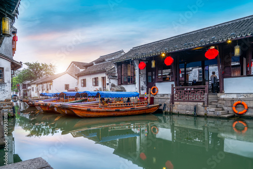 Canvas Print Residence in Zhouzhuang Ancient Town, Suzhou..