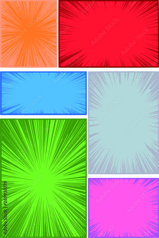 Illustration of a vivid color cartoon frame with flash Background Illustration of a vivid color cartoon frame with flash Background