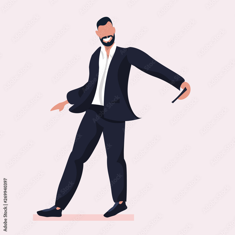 business man taking selfie photo on smartphone camera businessman in formal wear male cartoon character posing in suit flat full length