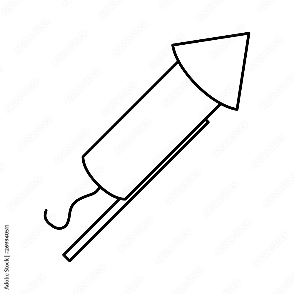 rocket fireworks celebration icon vector illustration rocket fireworks celebration icon vector illustration