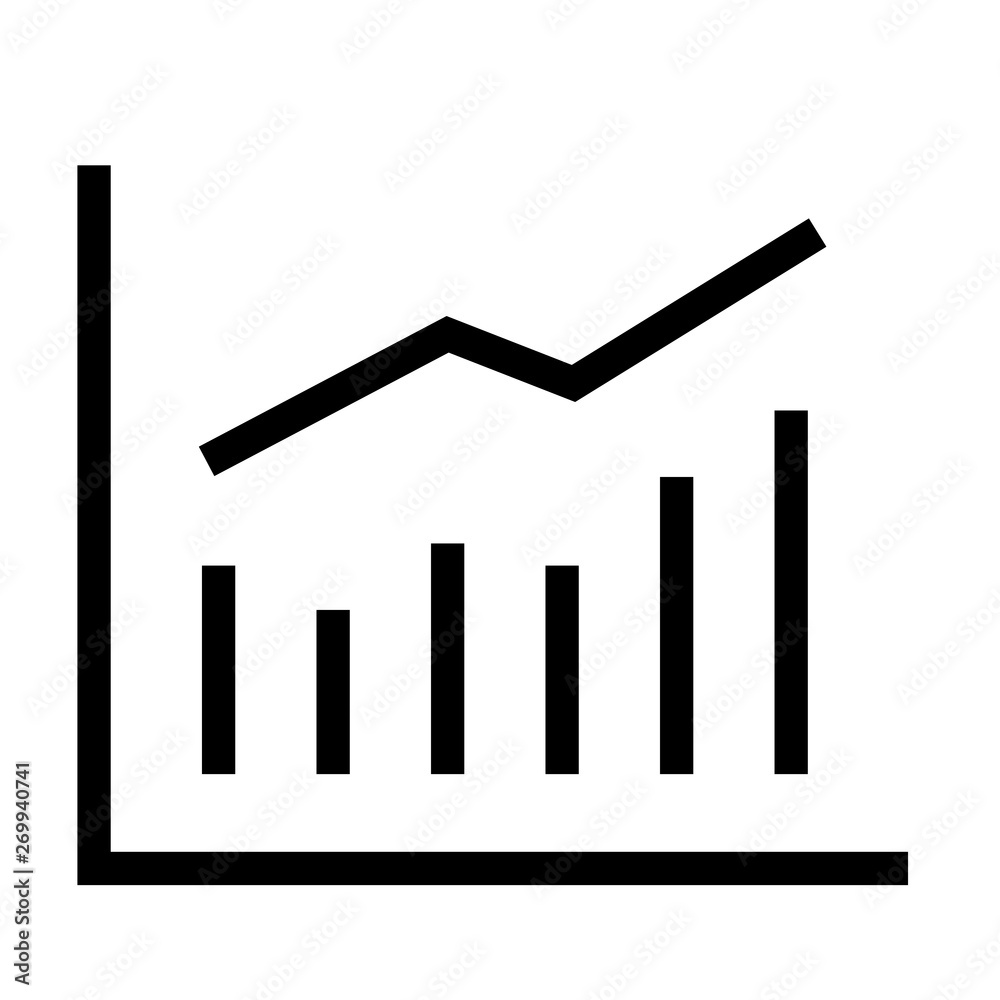 thin line sharp vector icon / graph, report, growth thin line sharp vector icon / graph, report, growth