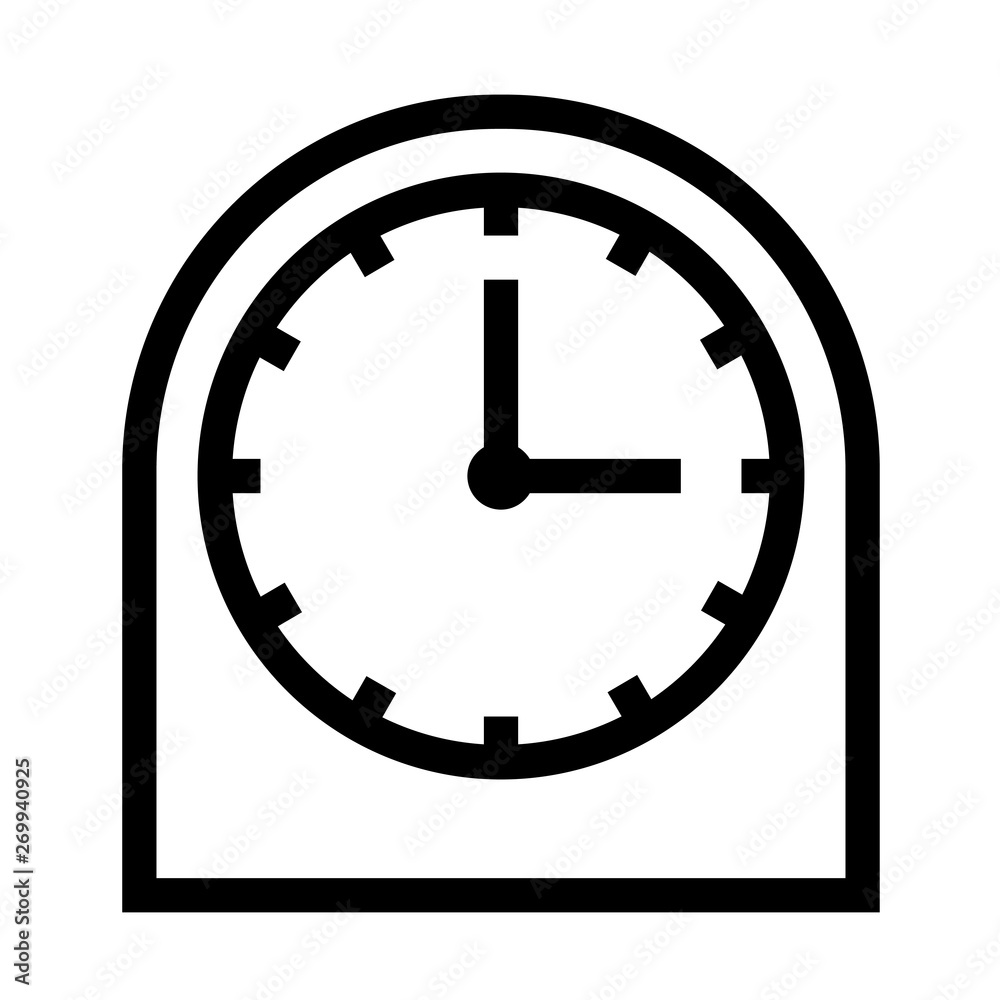 thin line sharp vector icon / clock,time,alarm thin line sharp vector icon / clock,time,alarm