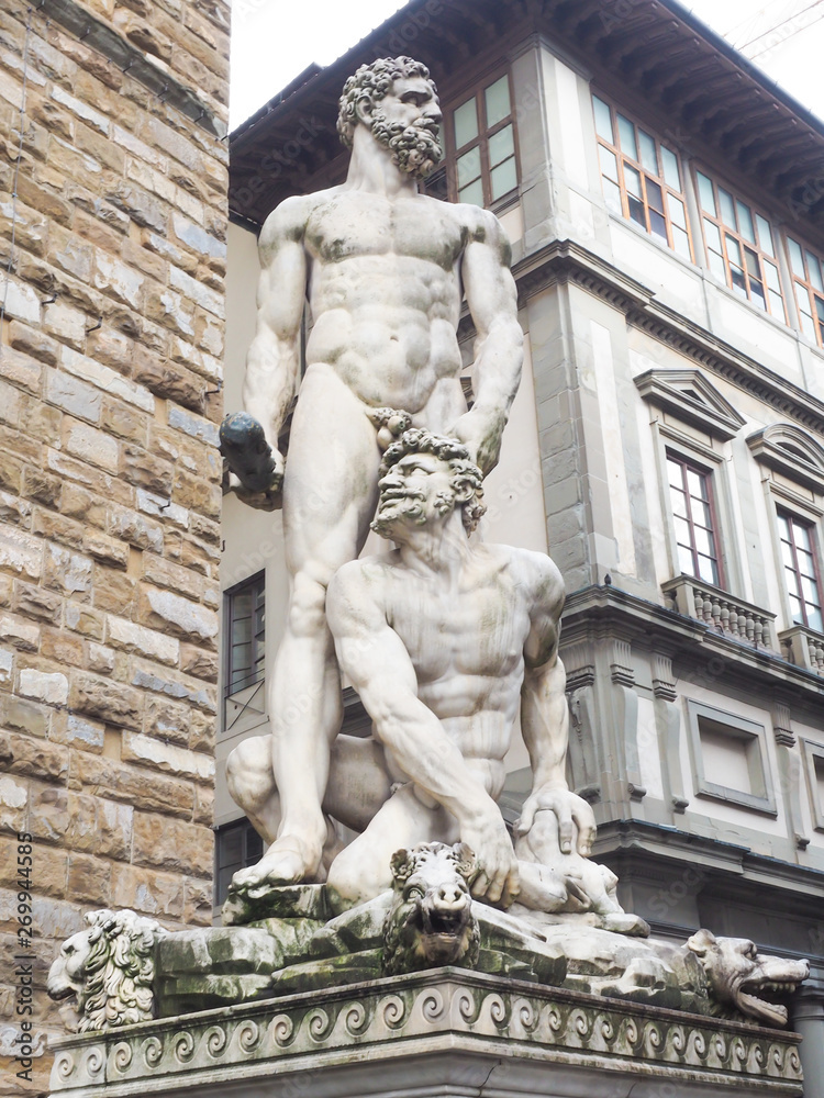 Renaissance sculpture by ancient artists in florence italy.