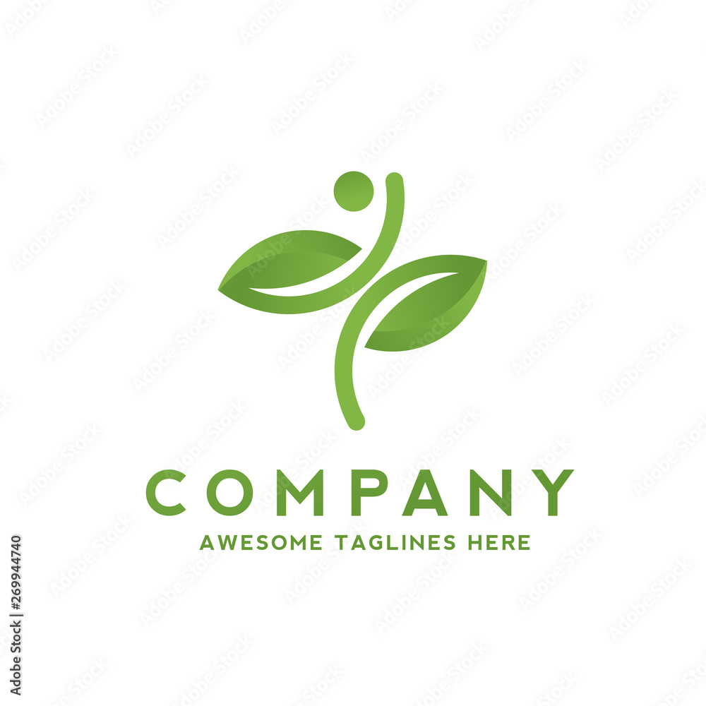 Sprout green leaf isolated on white background. Sprout icon simple sign.