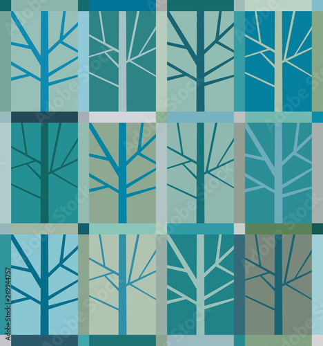 A Background Of Tree Silhouette, Abstract