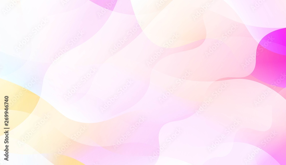 Template Abstract Background With Curves Lines, Wave Shape. Modern Screen Gradient Design. For Greeting Card, Flyer, Poster, Brochure, Banner Calendar. Vector Illustration.