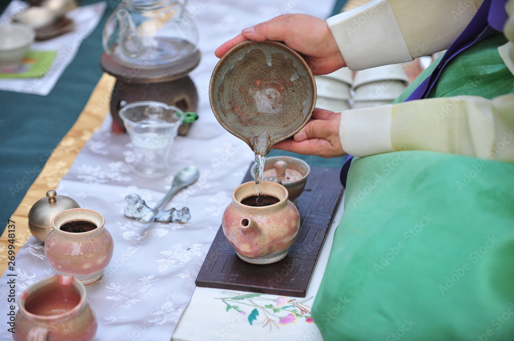 Dado - Korean traditional tea ceremony Stock Photo | Adobe Stock