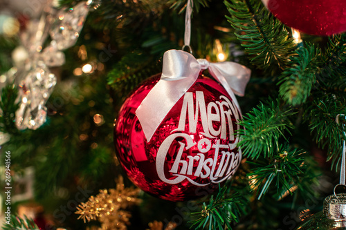 christmas ball on a tree