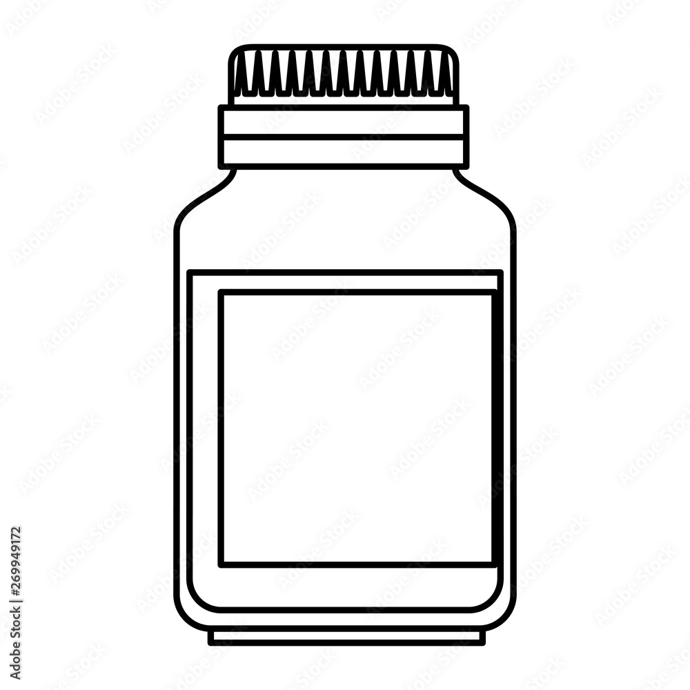 medical plastic bottle isolated icon