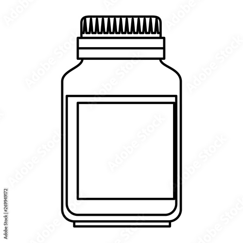 medical plastic bottle isolated icon