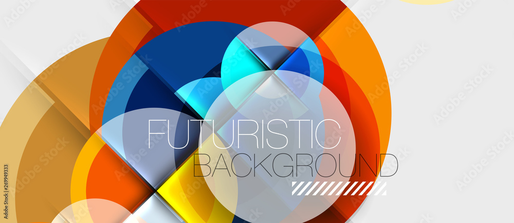 Fototapeta premium Circular geometrical design template