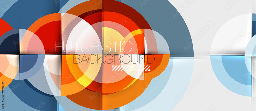 Geometric design abstract background - circles