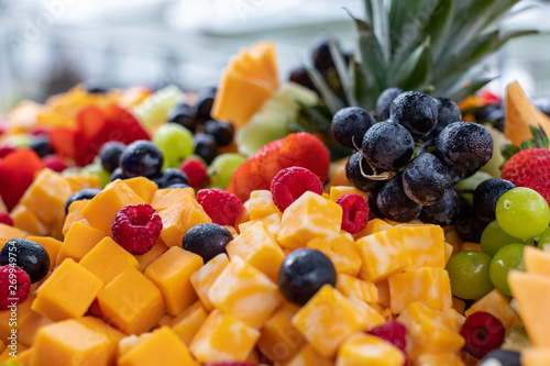 colorfull fresh fruit platter