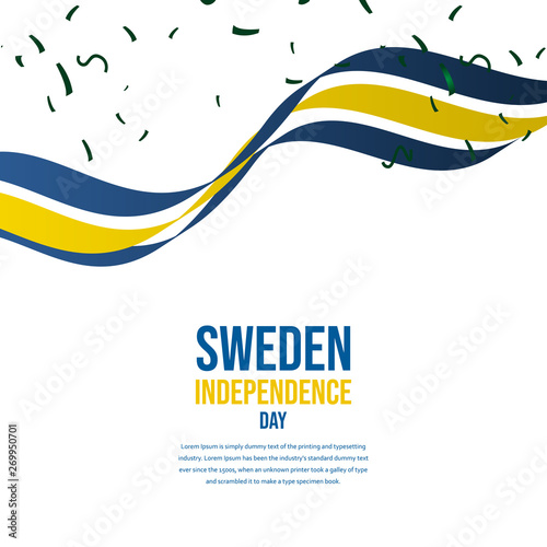 Happy Sweden Independence Day Celebration Vector Template Design Illustration