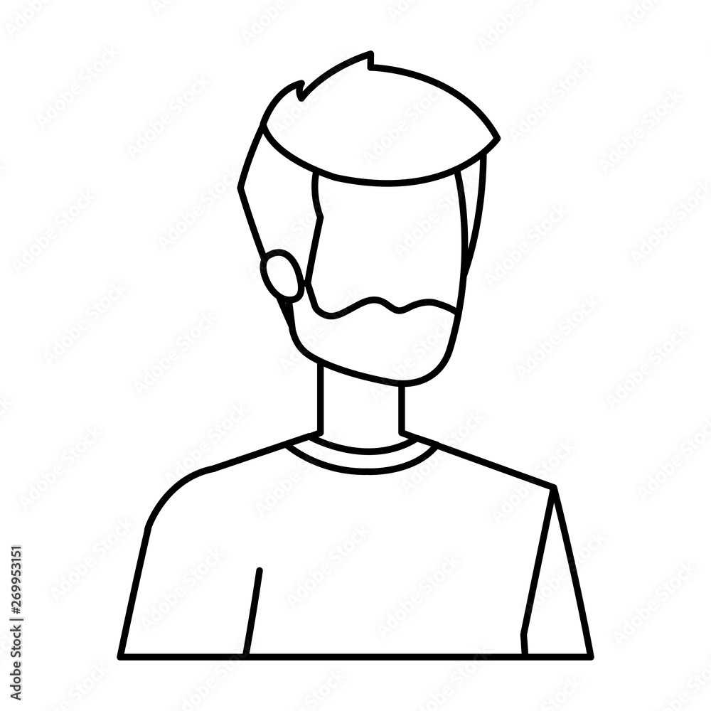 young and casual man character young and casual man character