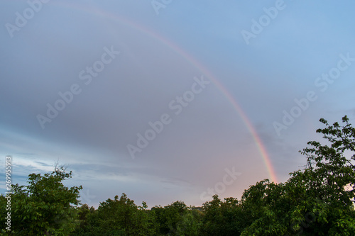 Fototapeta Naklejka Na Ścianę i Meble -  Rainbow in the sky after rain.