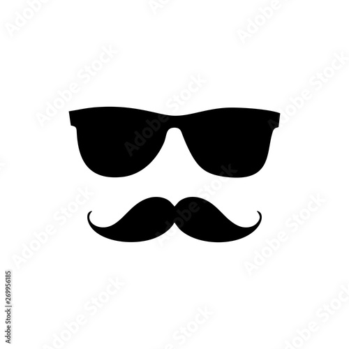 mustache with sunglasses icon