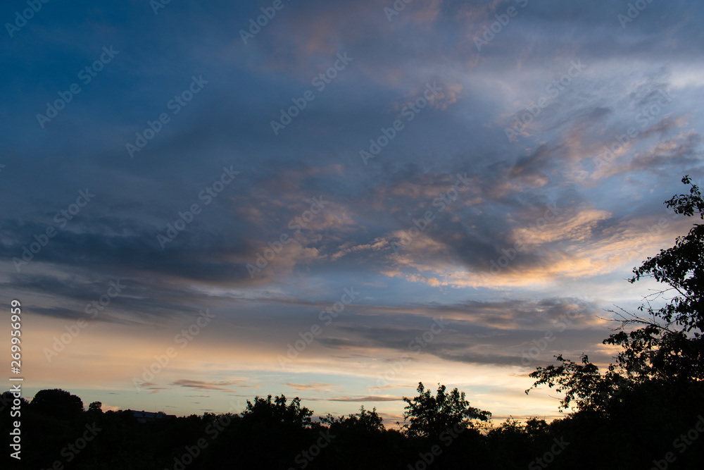 The sky is covered with clouds after rain. The sky is covered with clouds after rain.