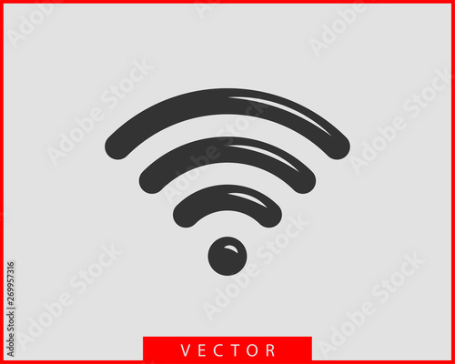 Free wi fi icon. Connection zone wifi vector symbol. Radio waves signal.