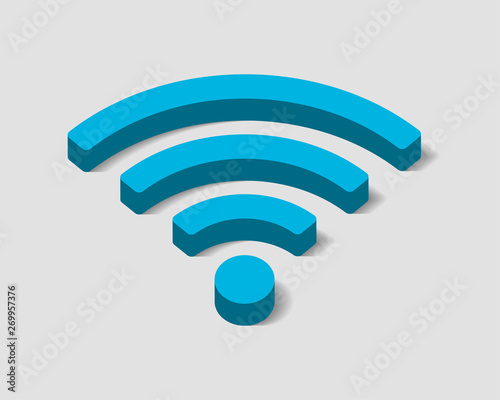 Free wi fi icon. Connection zone wifi vector symbol. Radio waves signal.