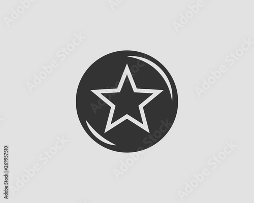 Star icon vector silhouette isolated on white background.