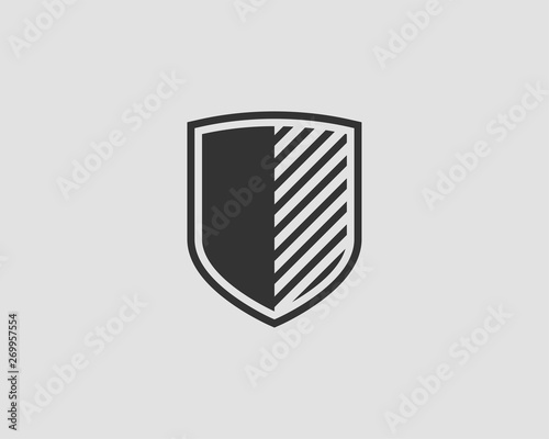 Canvas-taulu Shield icon vector. Safe and protect logo.