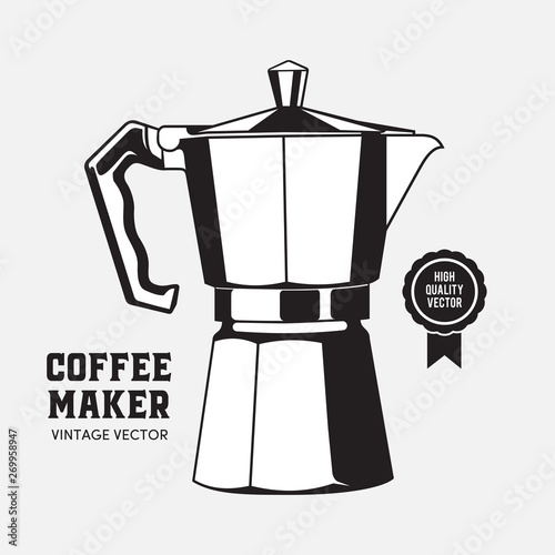 Coffee Maker Moca Pot Vector Vintage