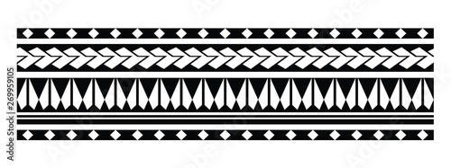 Tattoo tribal maori pattern, polynesian ornamental design seamless vector