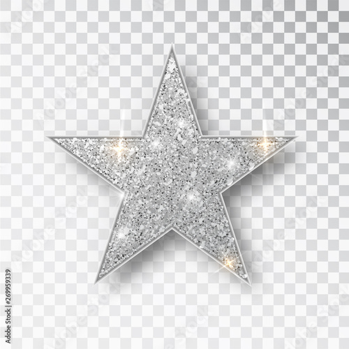Gold glitter vector star. Golden sparkle luxury design element. Vector particles.