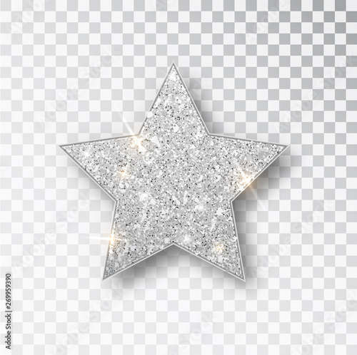 Gold glitter vector star. Golden sparkle luxury design element. Vector particles.