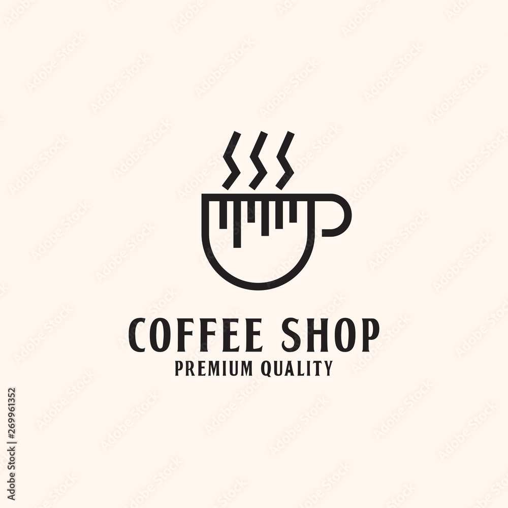 Fototapeta Premium Quality of Coffee Shop Logo design