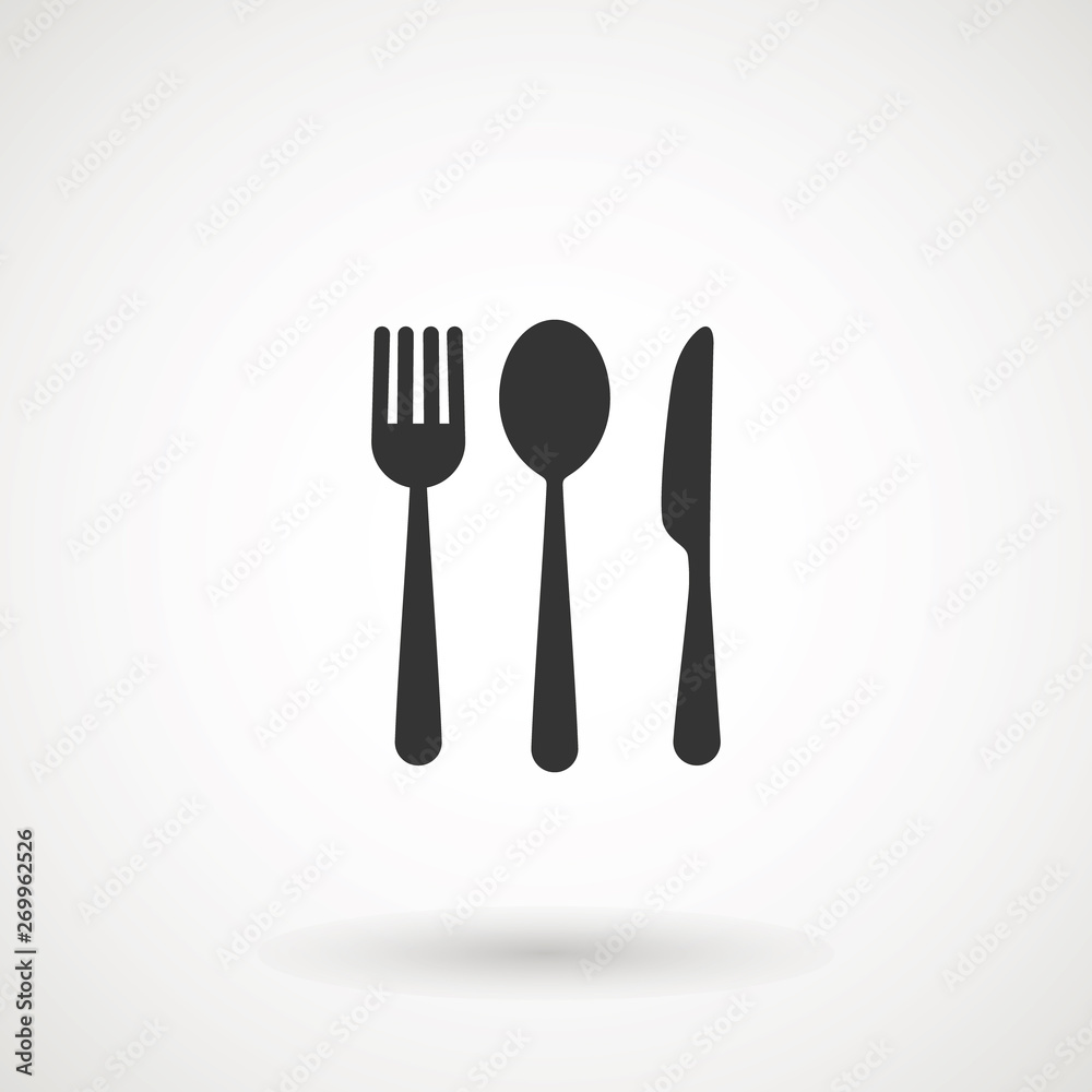 knife, fork and spoon on white background. Vector illustration - Vector knife, fork and spoon on white background. Vector illustration - Vector
