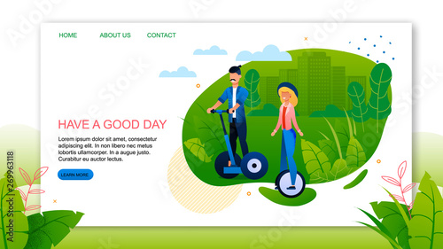 Landing Page Advertising Happy Healthy Vacation