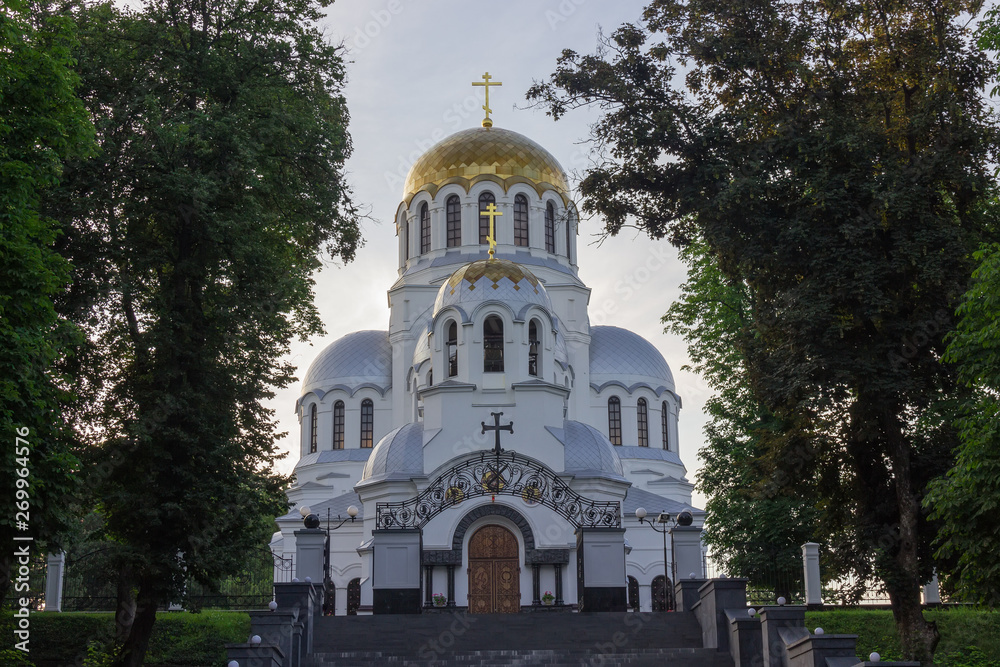Cathedral of Saint Alexander Nevsky in Kamianets-Podilskyi city, Ukraine