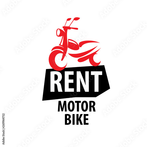 Motorcycle logo for rent. Vector illustration on white background