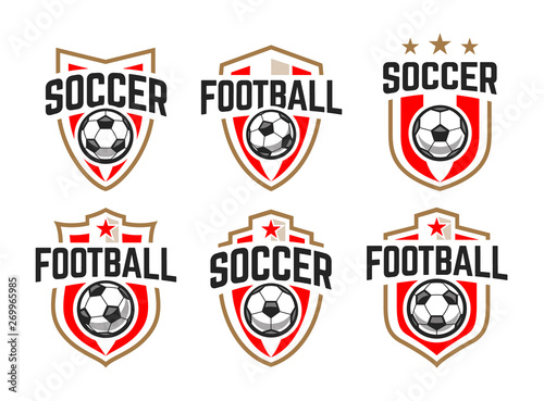 Soccer Classic Vector Emblems Set
