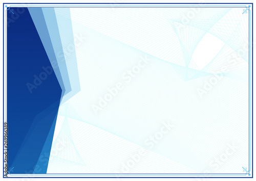 Decorative border and frame template in square shape, vintage frame design for certificate, diploma, voucher and greeting card