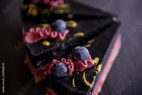 black charcoal edible vegan raw organic cake 