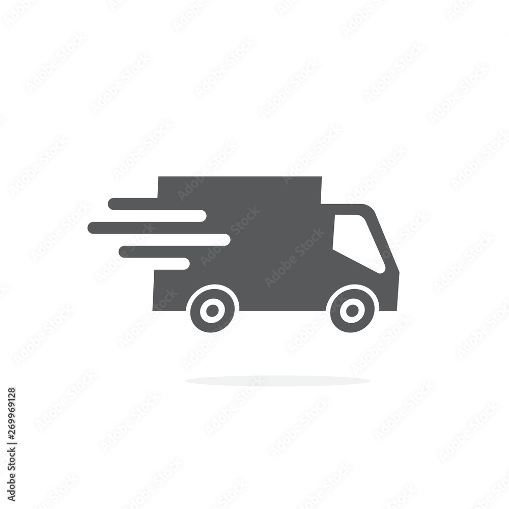 Truck icon on white background Truck icon on white background