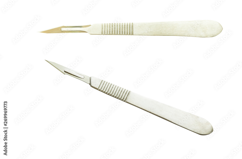 doctor blades on white background doctor blades on white background