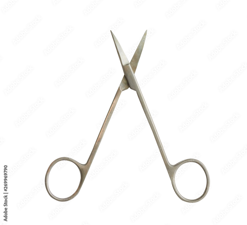 doctor scissors on white isolated background doctor scissors on white isolated background