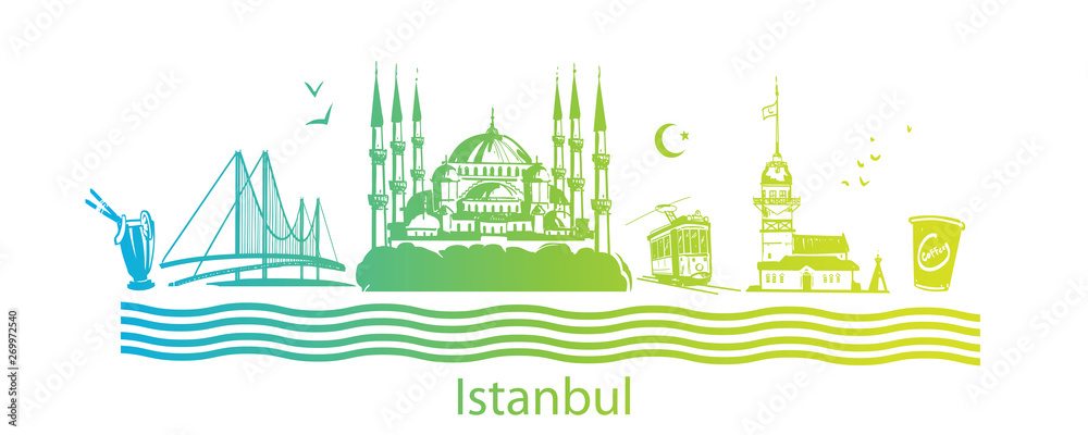 Naklejka premium istanbul horizontal готовый